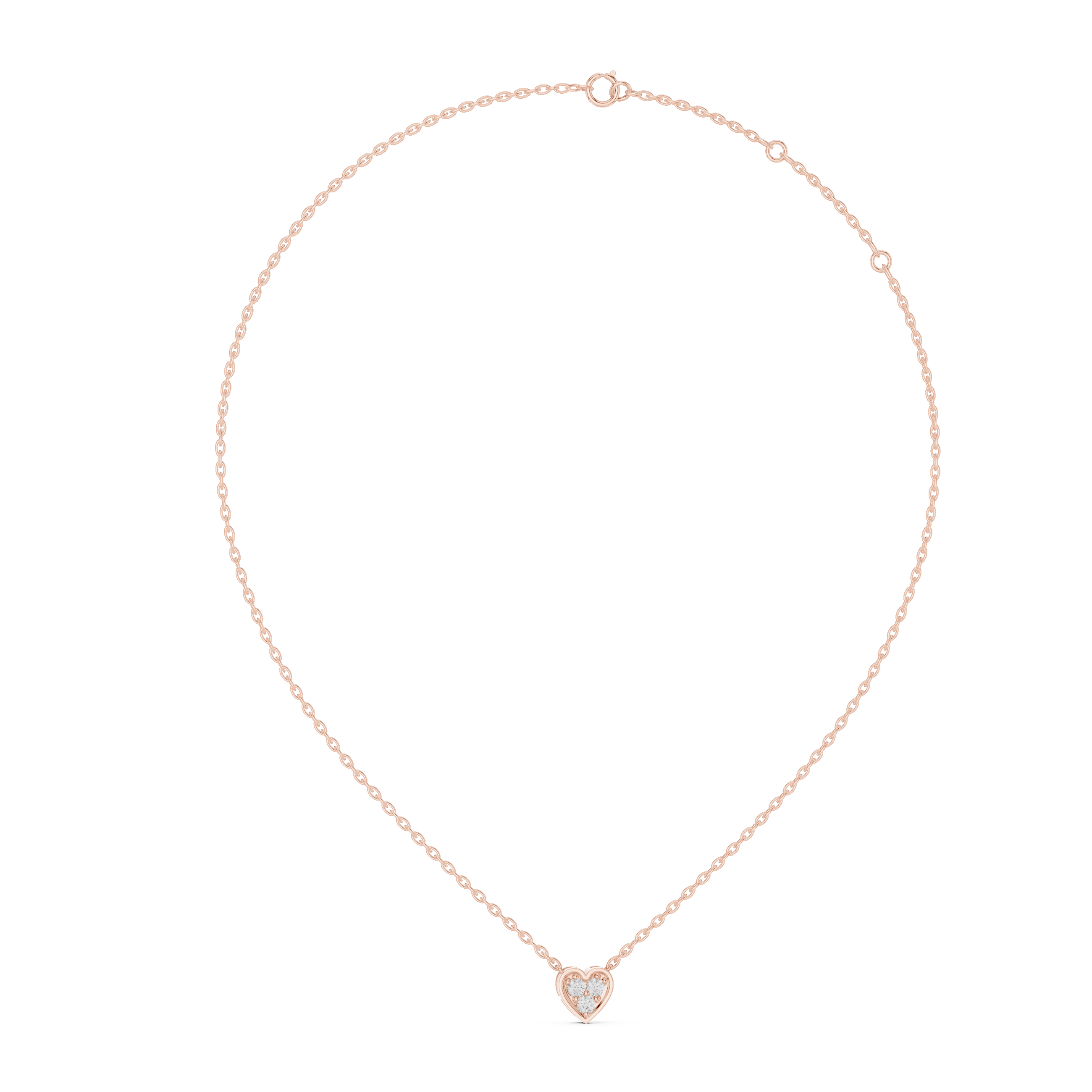 Diamond Heart Pendant Necklace