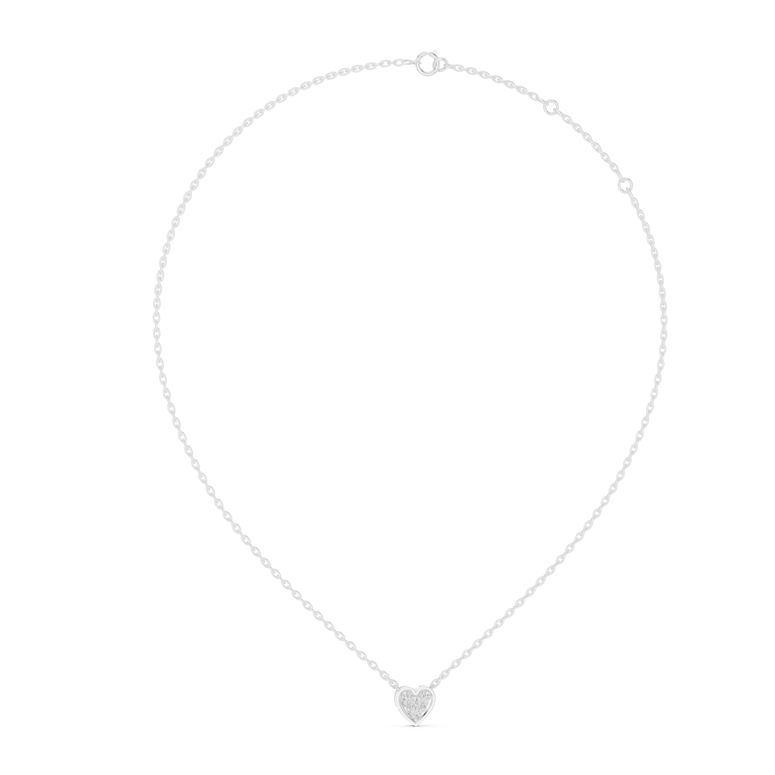 Diamond Heart Pendant Necklace