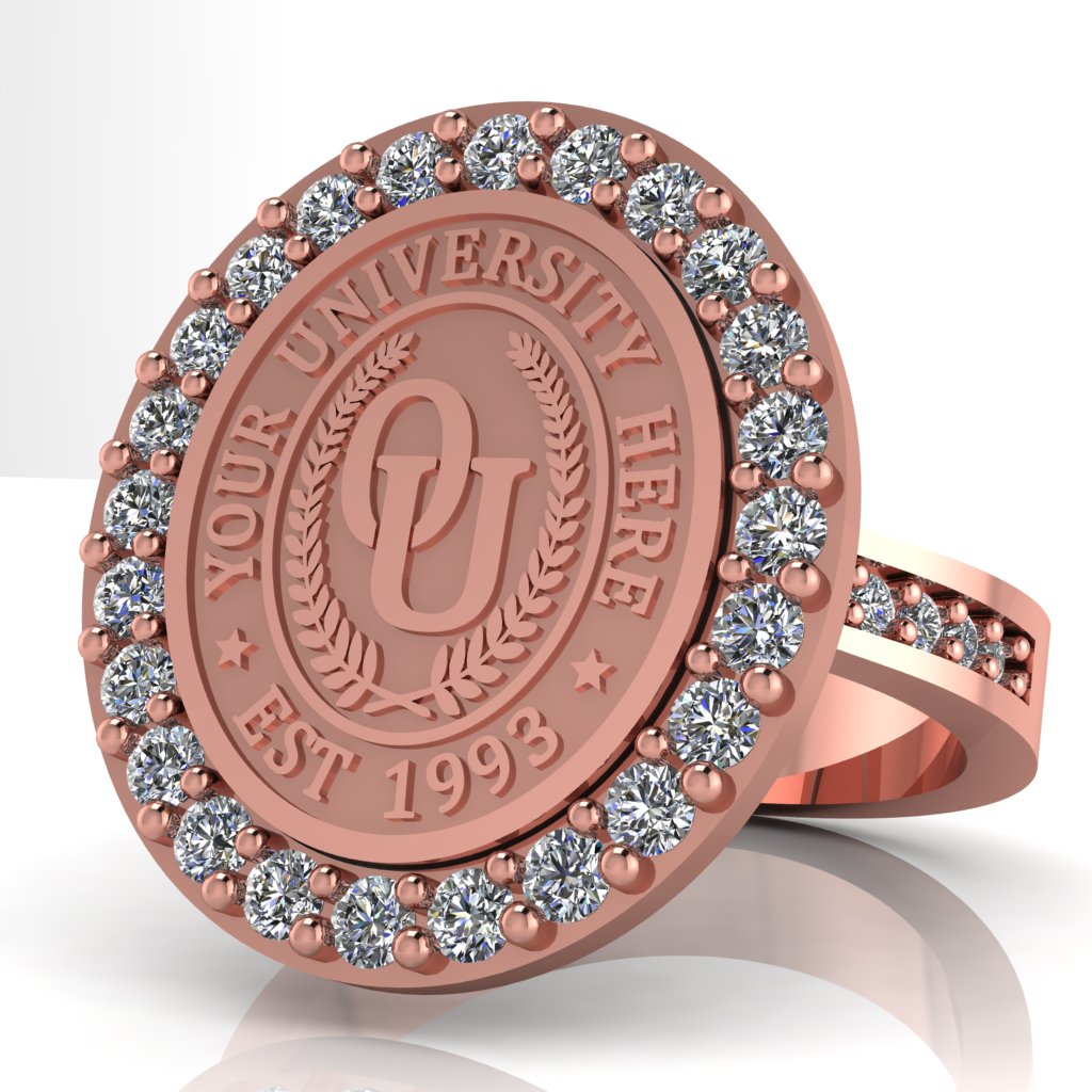 Circum Oval | Channel Core Band Custom College Ring