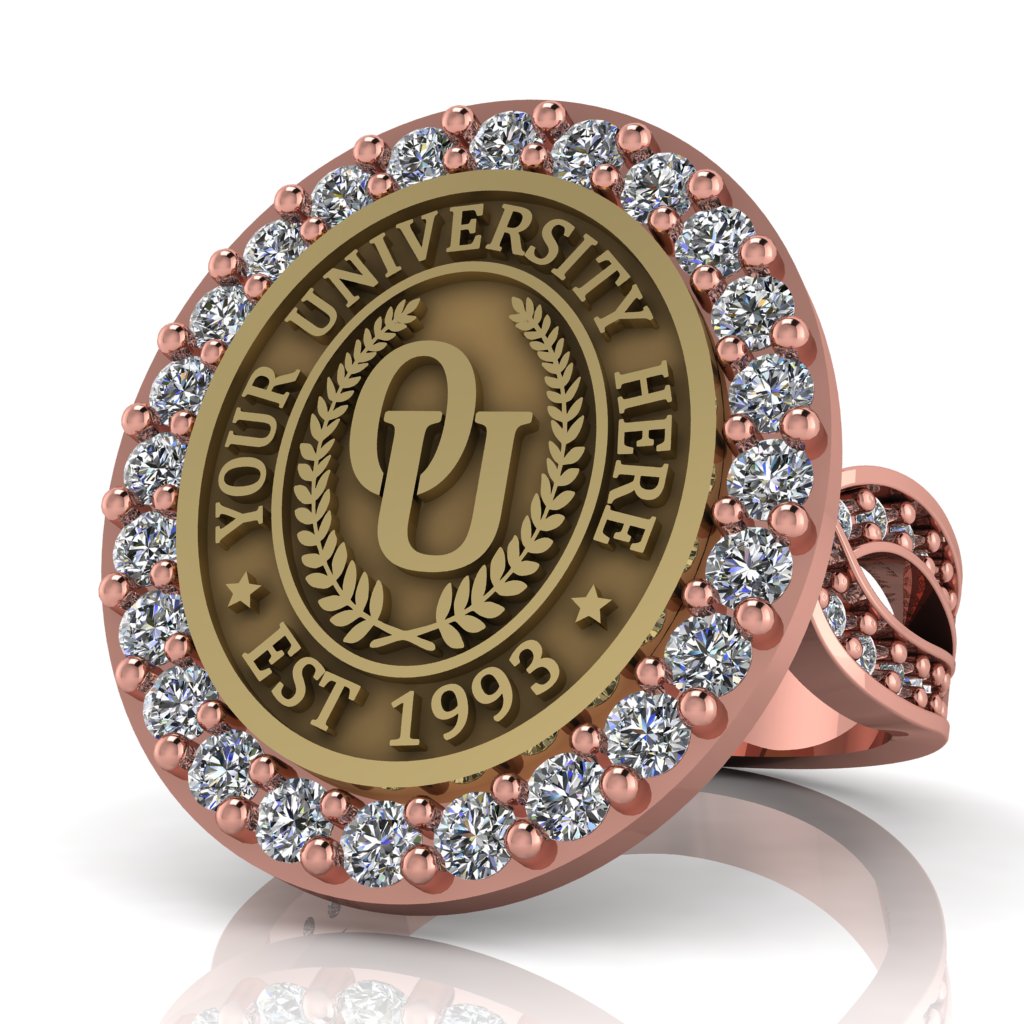 Circum Oval | Infinity Pave Band Custom Collage Ring