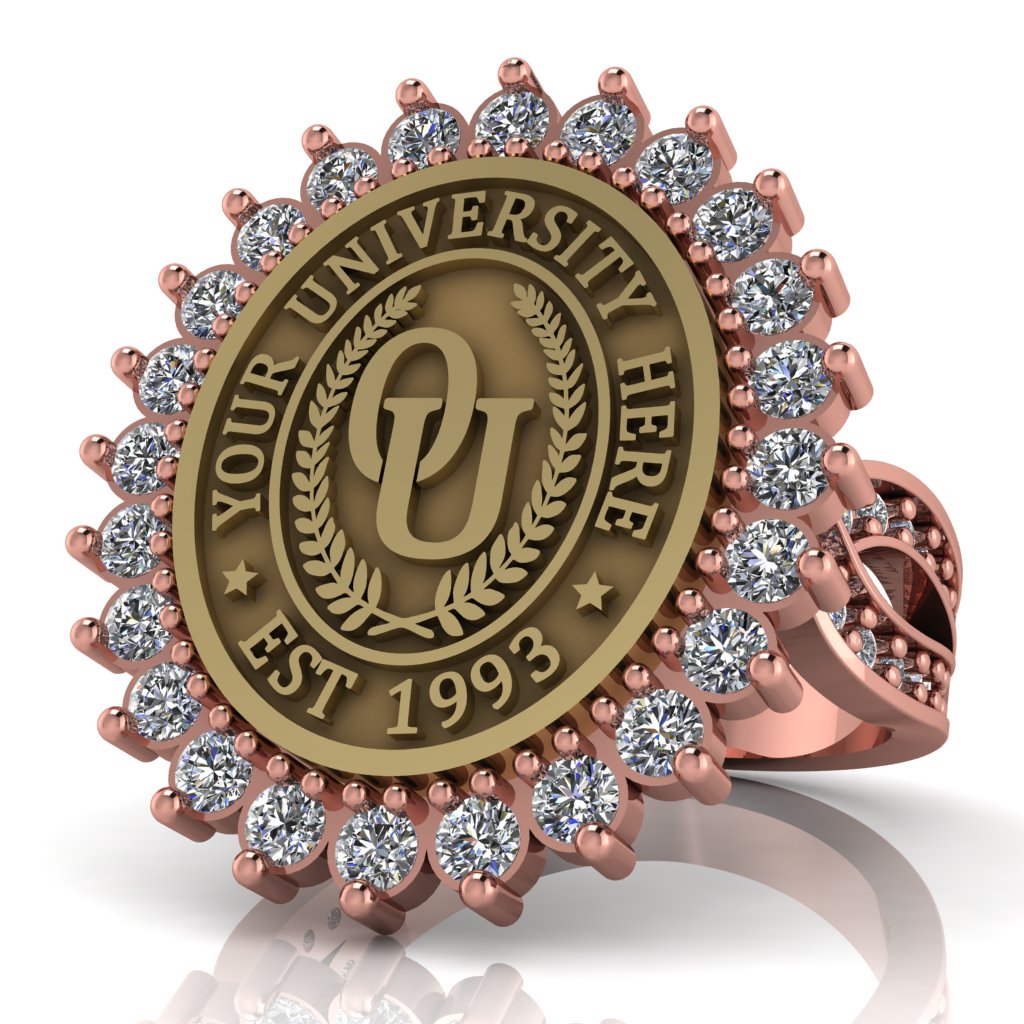 Serku Oval | Infinity Pave Band Custom Collage Ring