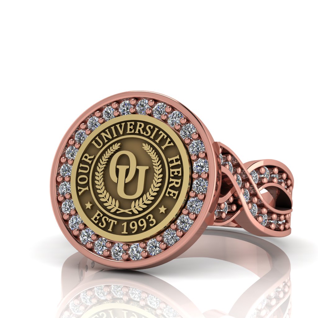 Agonisch | Infinity Pave Band Custom Collage Ring