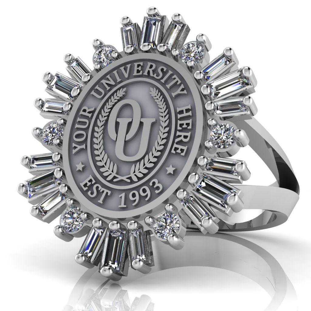 Tramontana Oval | V-Frame Band Custom College Ring