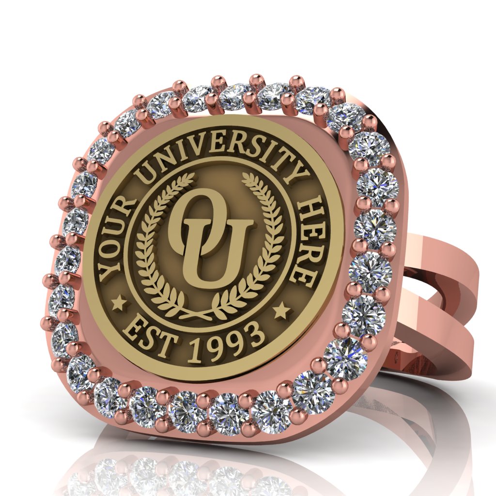 Radius | Knife Edge Band Custom Collage Ring