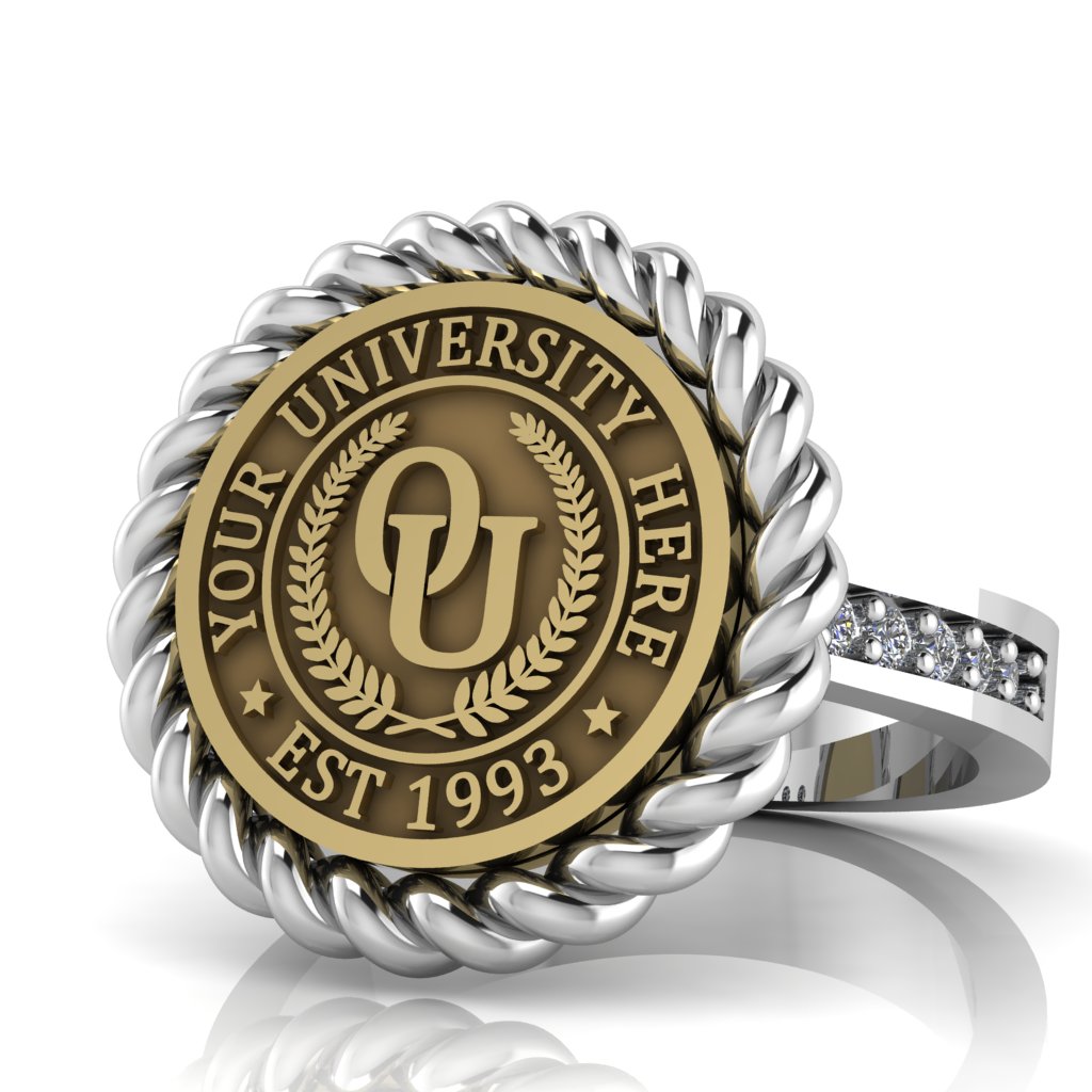 Lubid | Channel Core Band Custom Collage Ring