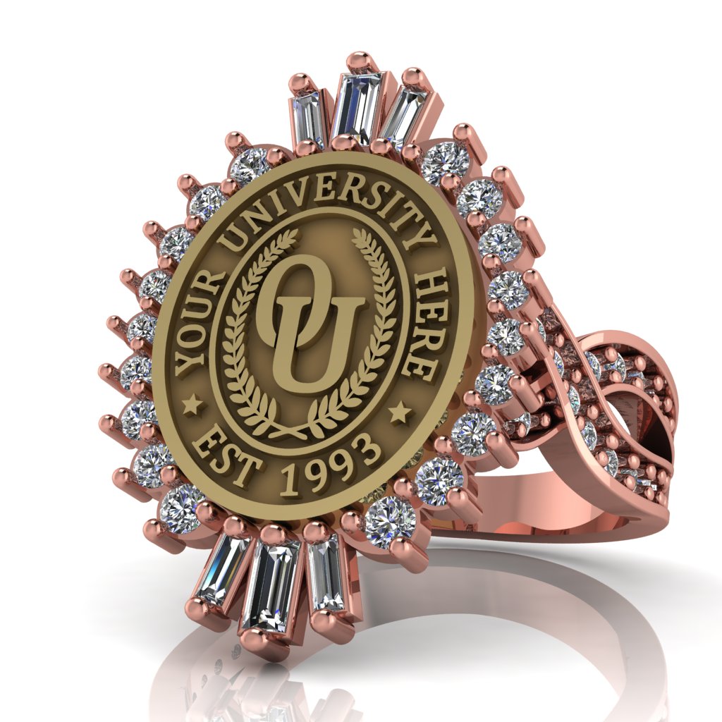 Seren Oval | Infinity Pave Band Custom Collage Ring