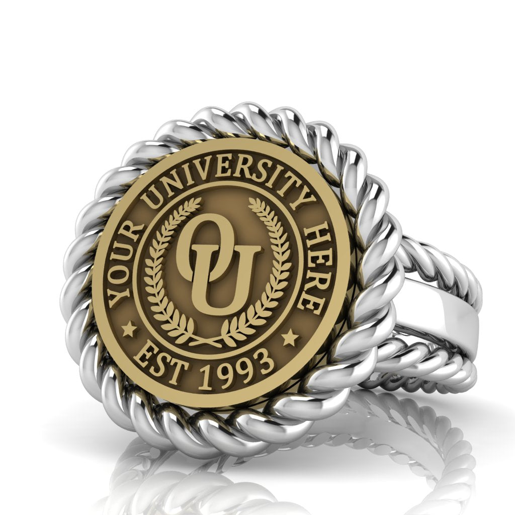 Lubid | Rope Edge Band Custom College Ring