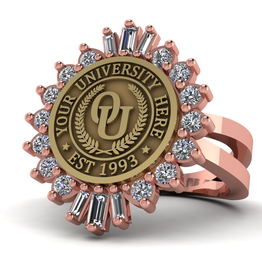 Seren | Knife Edge Band Custom Collage Ring