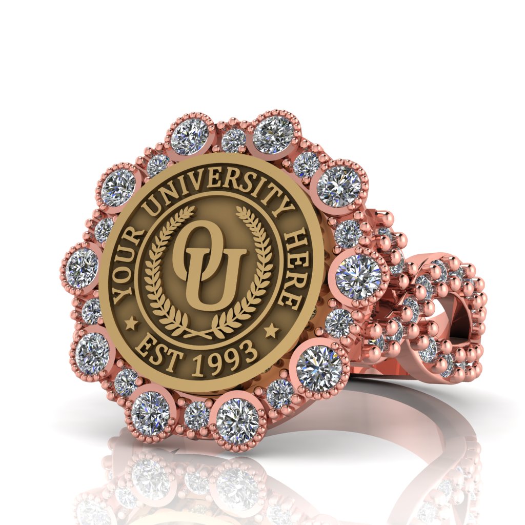Belgi | Infinity Pave Band Custom College Ring