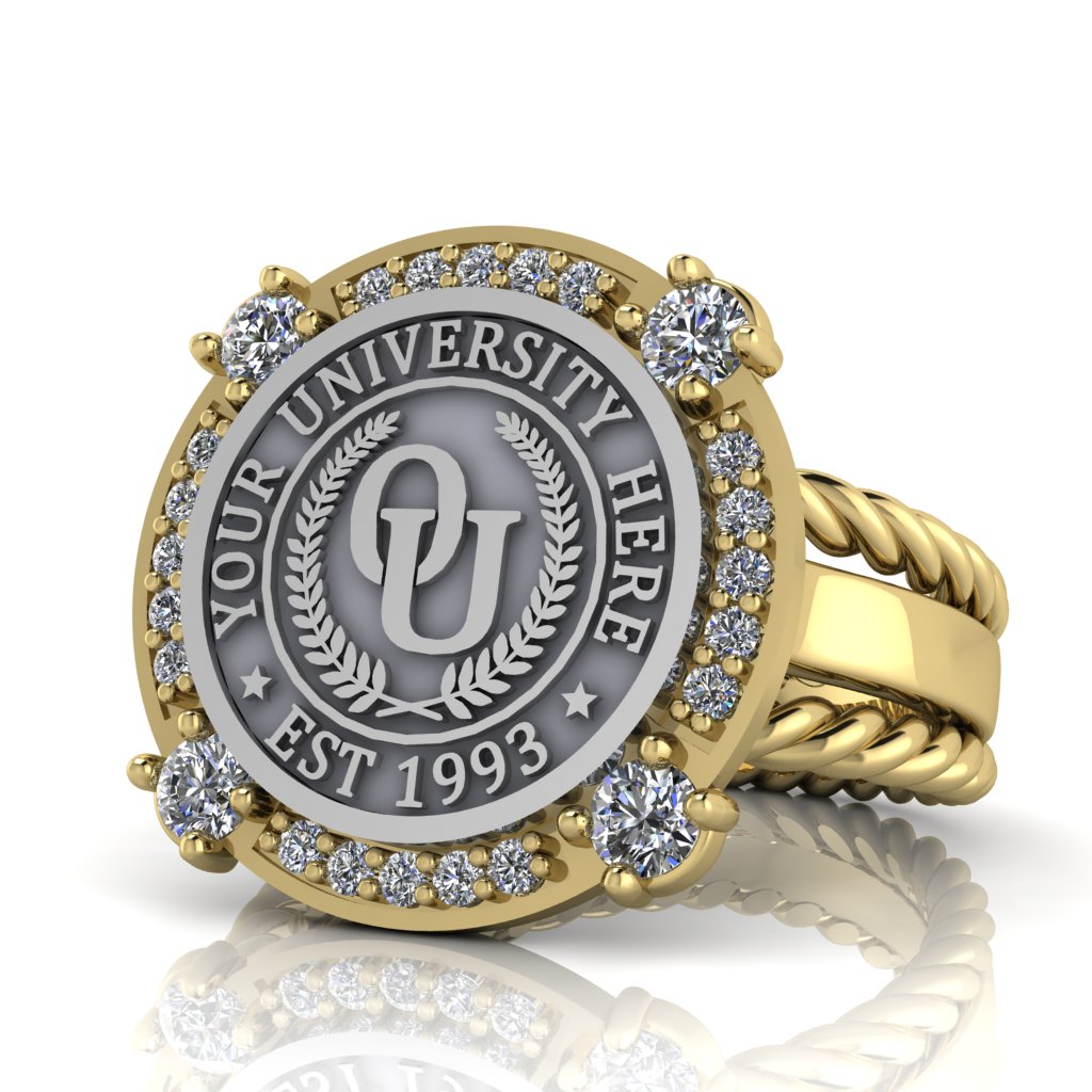 Voir | Rope Edge Band Custom College Ring
