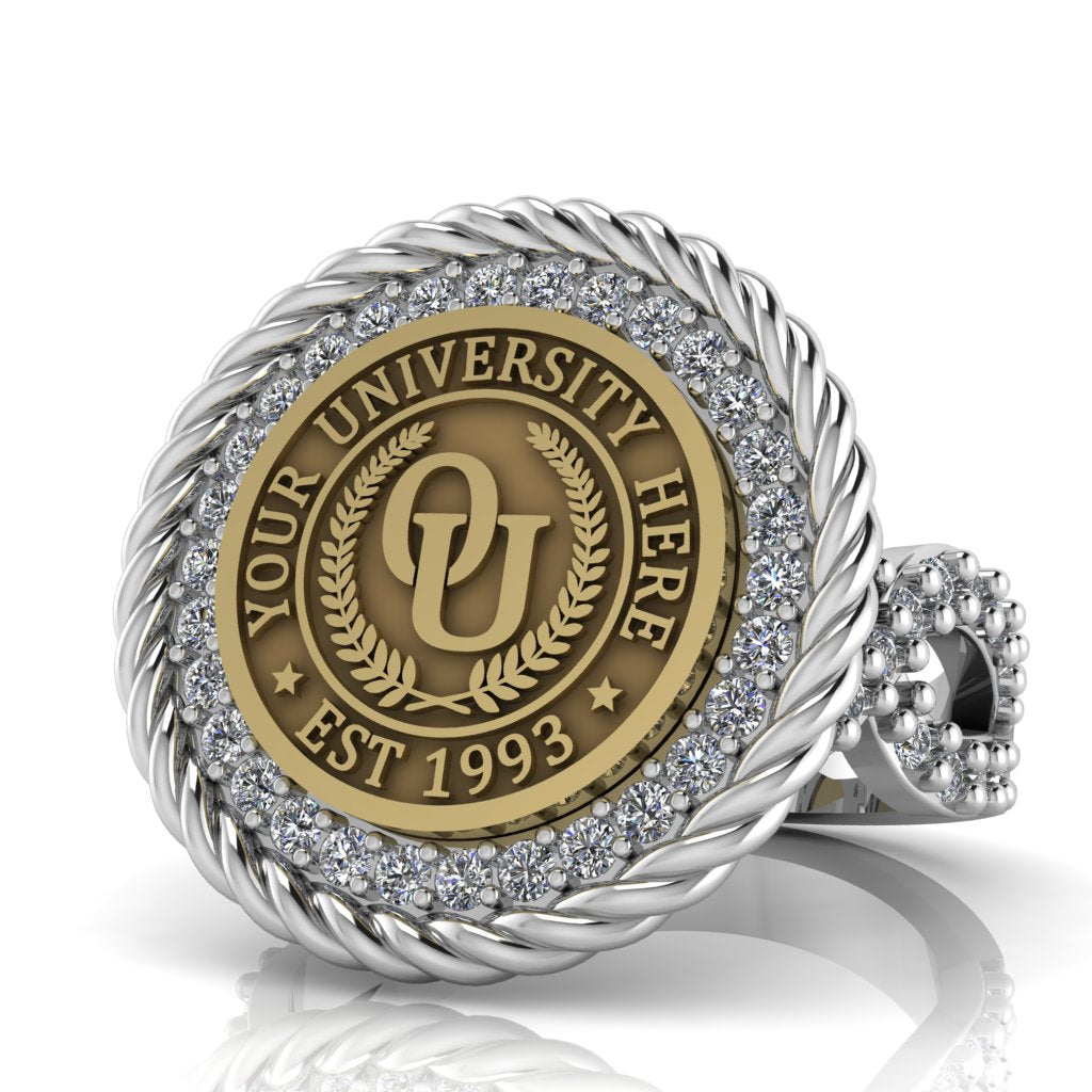 Arrecerat | Infinity Pave Band Custom Collage Ring