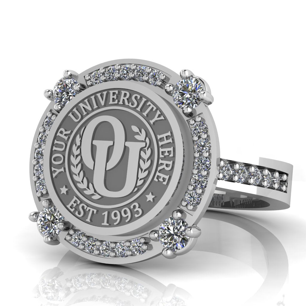 F-Sparkles | Channel Core Band Custom College Ring
