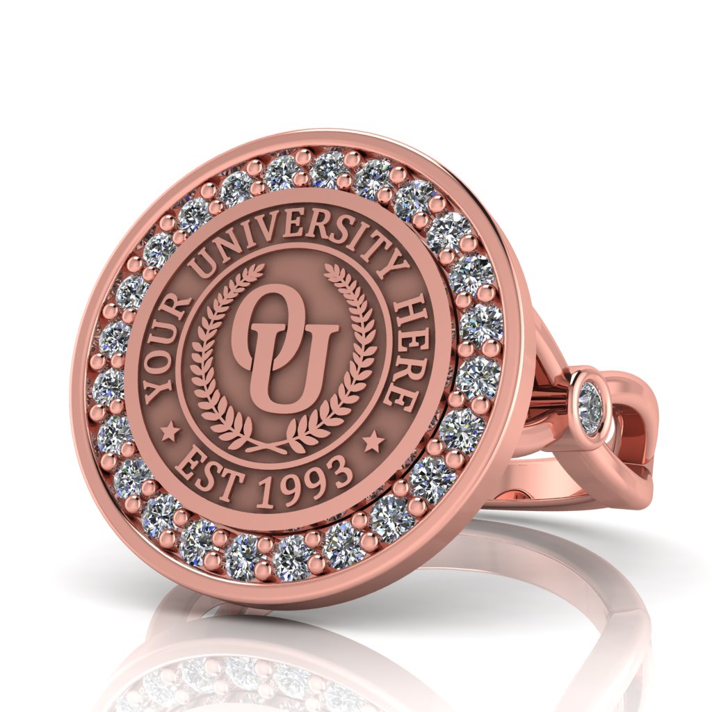Agonisch | Infinity Bezel Band Custom College Ring