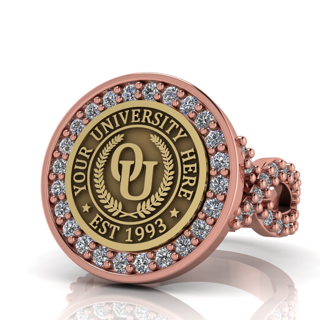 Agonisch | Infinity Pave Band Custom Collage Ring