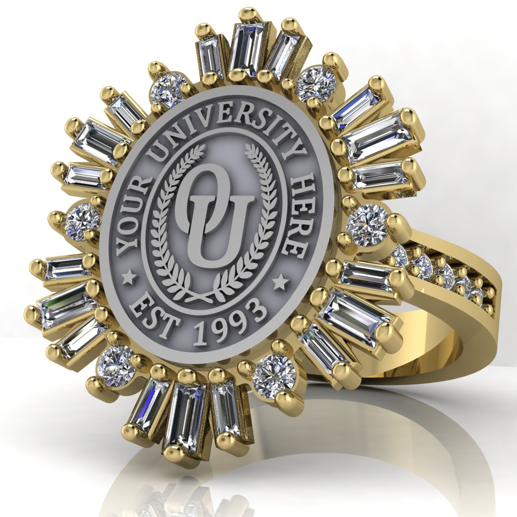 Tramontana Oval | Channel Core Band Custom College Ring