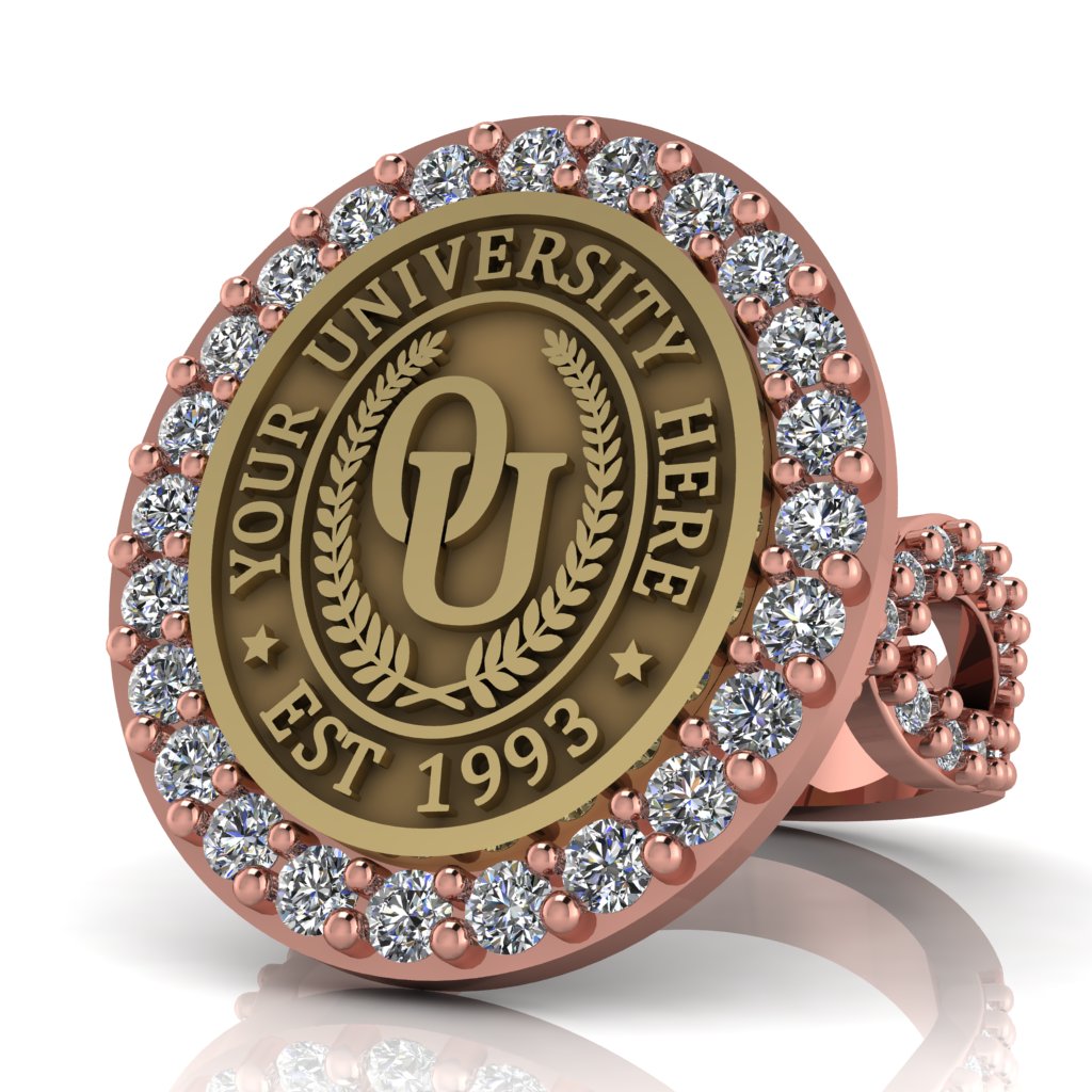 Circum Oval | Infinity Pave Band Custom Collage Ring