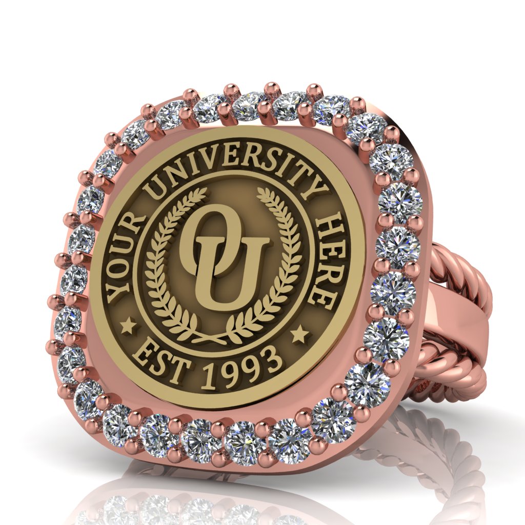 Radius | Rope Edge Band Custom Collage Ring