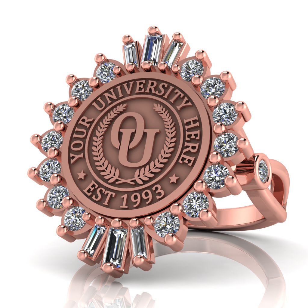 Seren | Infinity Bezel Band Custom College Ring