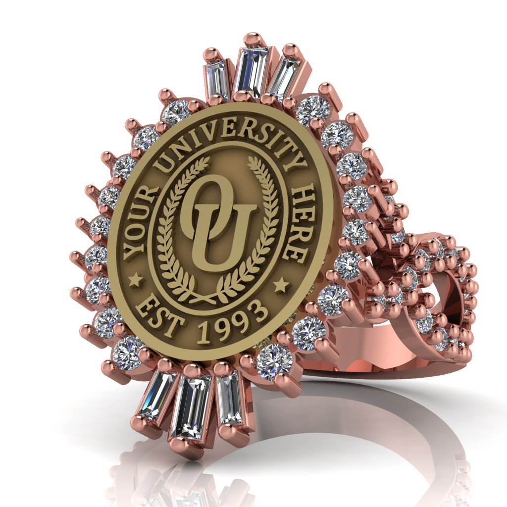 Seren Oval | Infinity Pave Band Custom Collage Ring