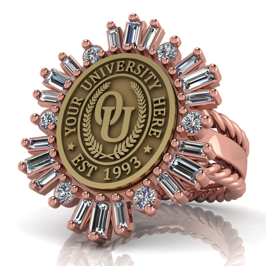 Tramontana Oval | Rope Edge Band Custom Collage Ring