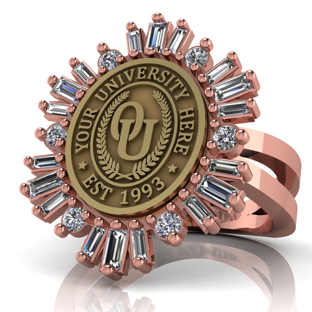 Tramontana Oval | Knife Edge Band Custom Collage Ring