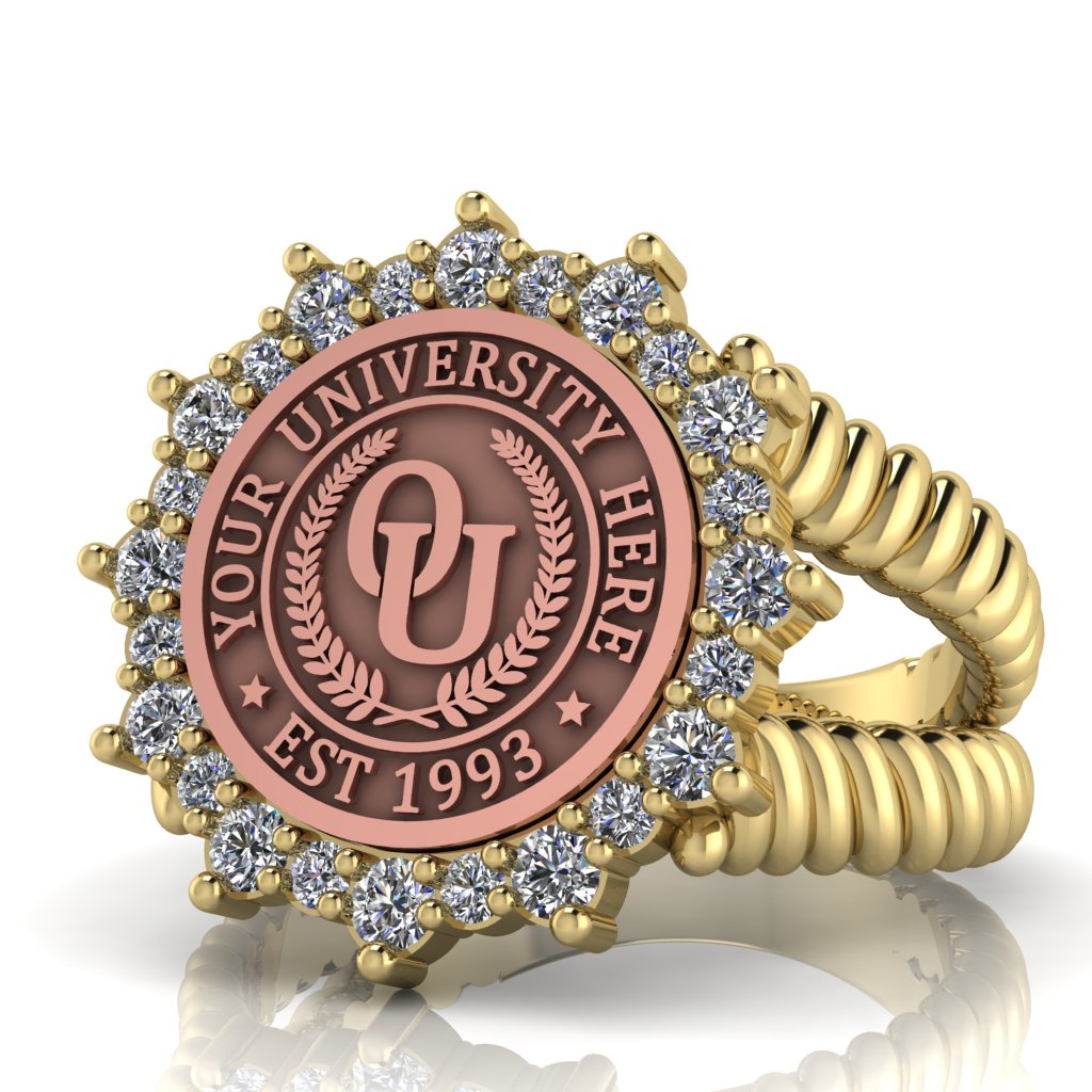 Attraente | V-Rope Band Custom College Ring