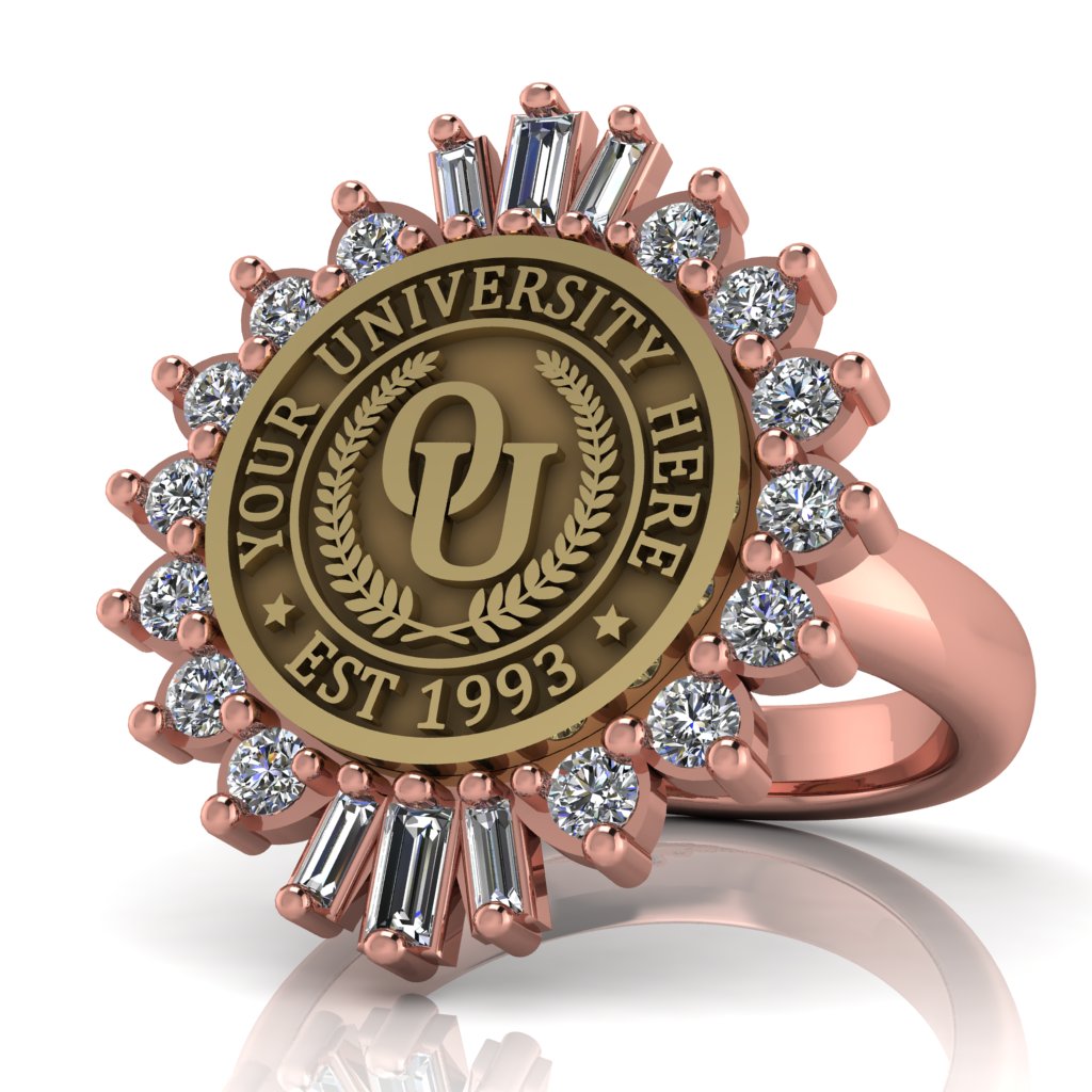 Seren | Classic Dome Band Custom Collage Ring