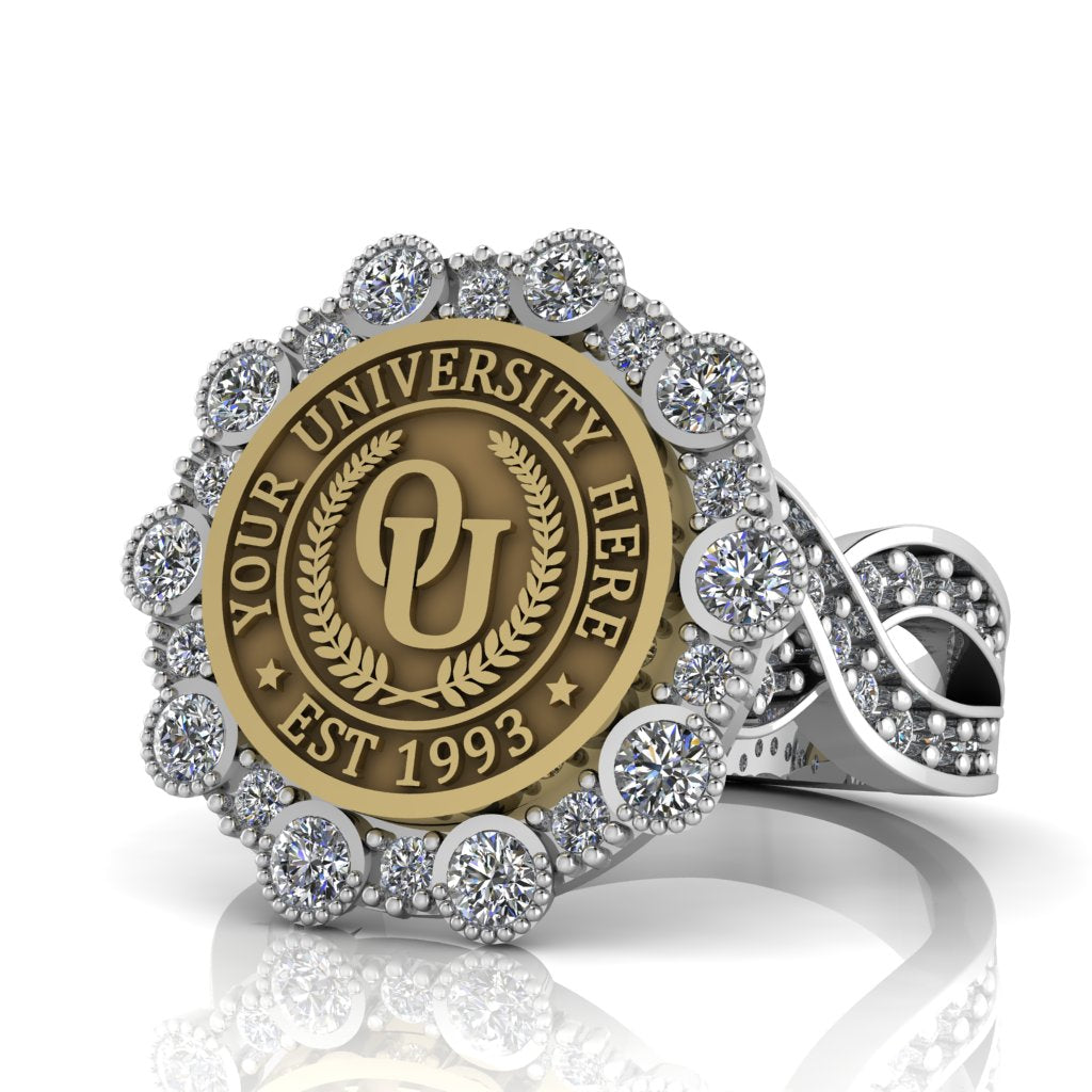 Belgi | Infinity Pave Band Custom College Ring
