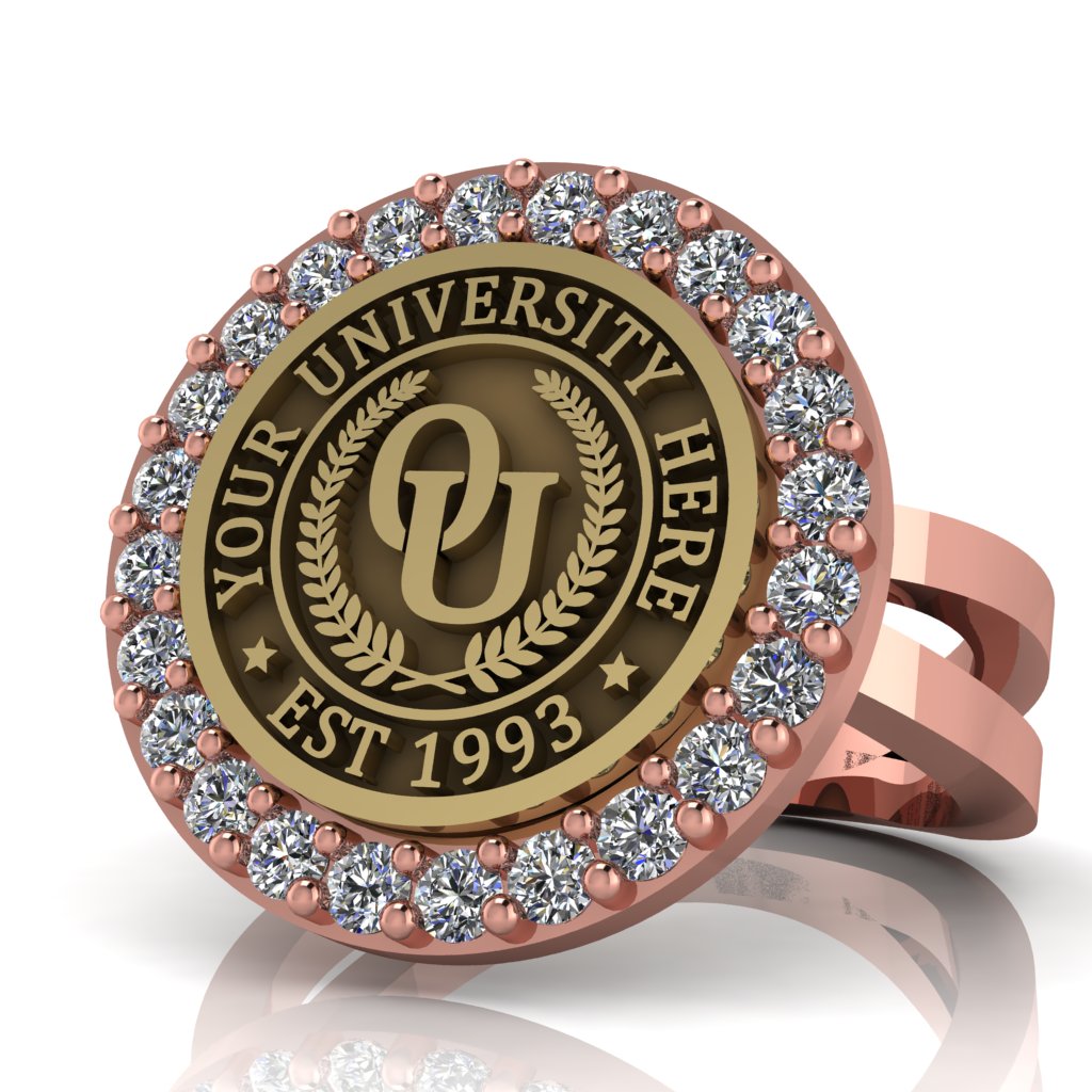 Circum | Knife Edge Band Custom Collage Ring