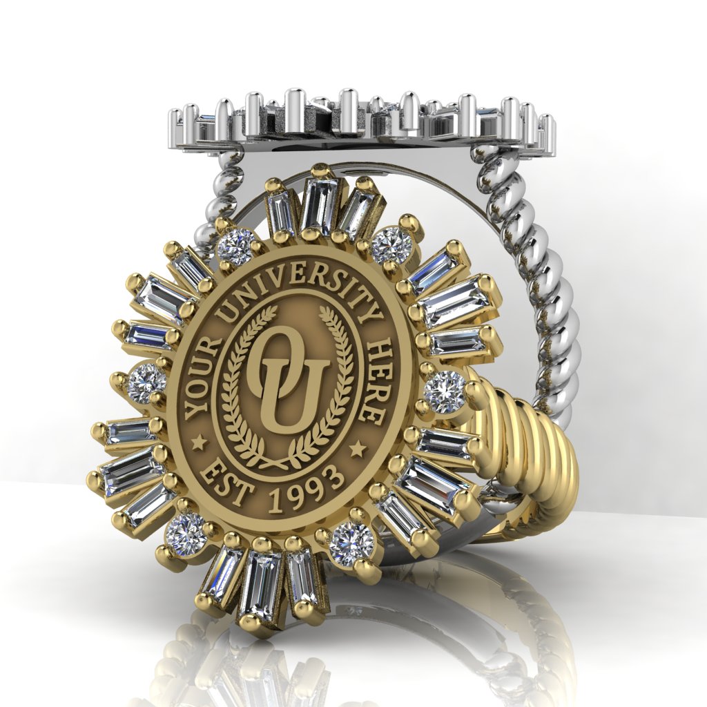 Tramontana Oval | Rope Core Band Custom Collage Ring