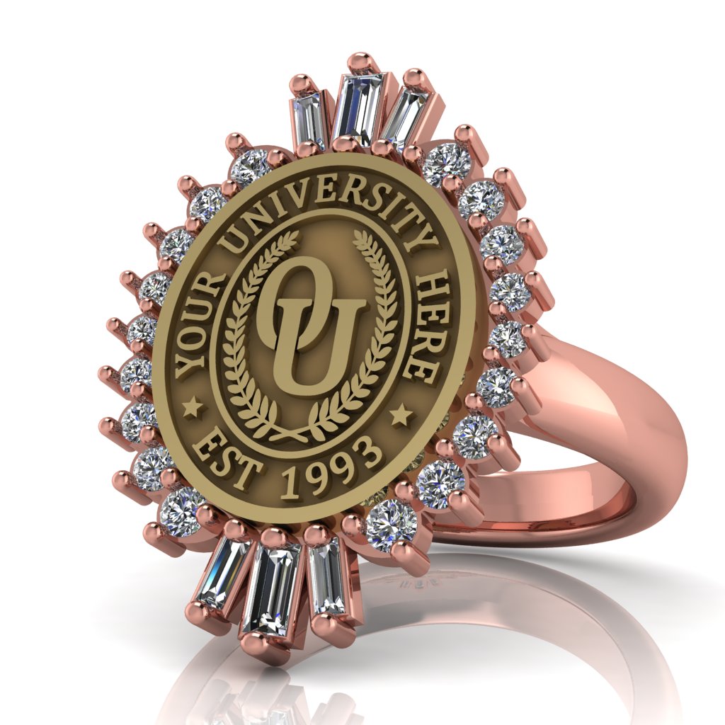 Seren Oval | Classic Dome Band Custom Collage Ring