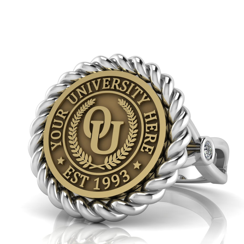 Lubid | Infinity Bezel Band Custom College Ring