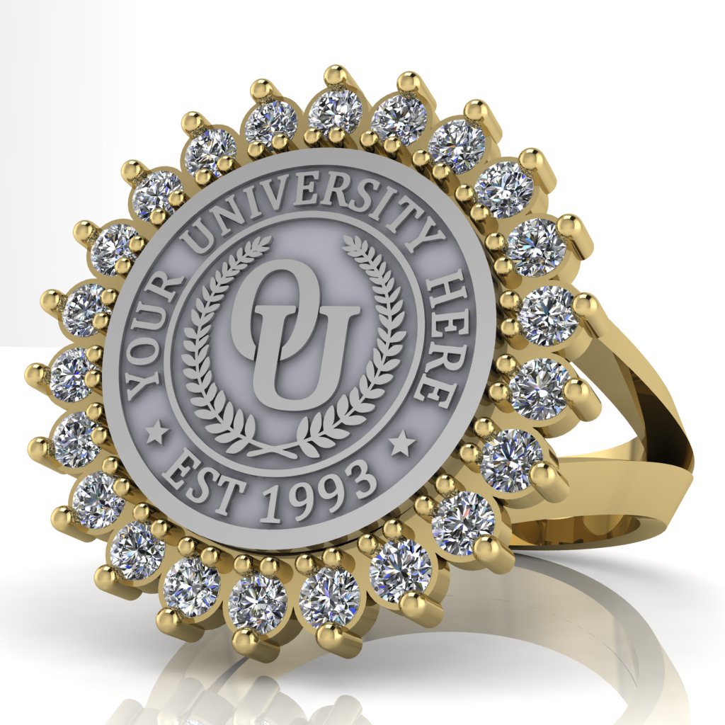 Serku | V-Frame Band Custom College Ring