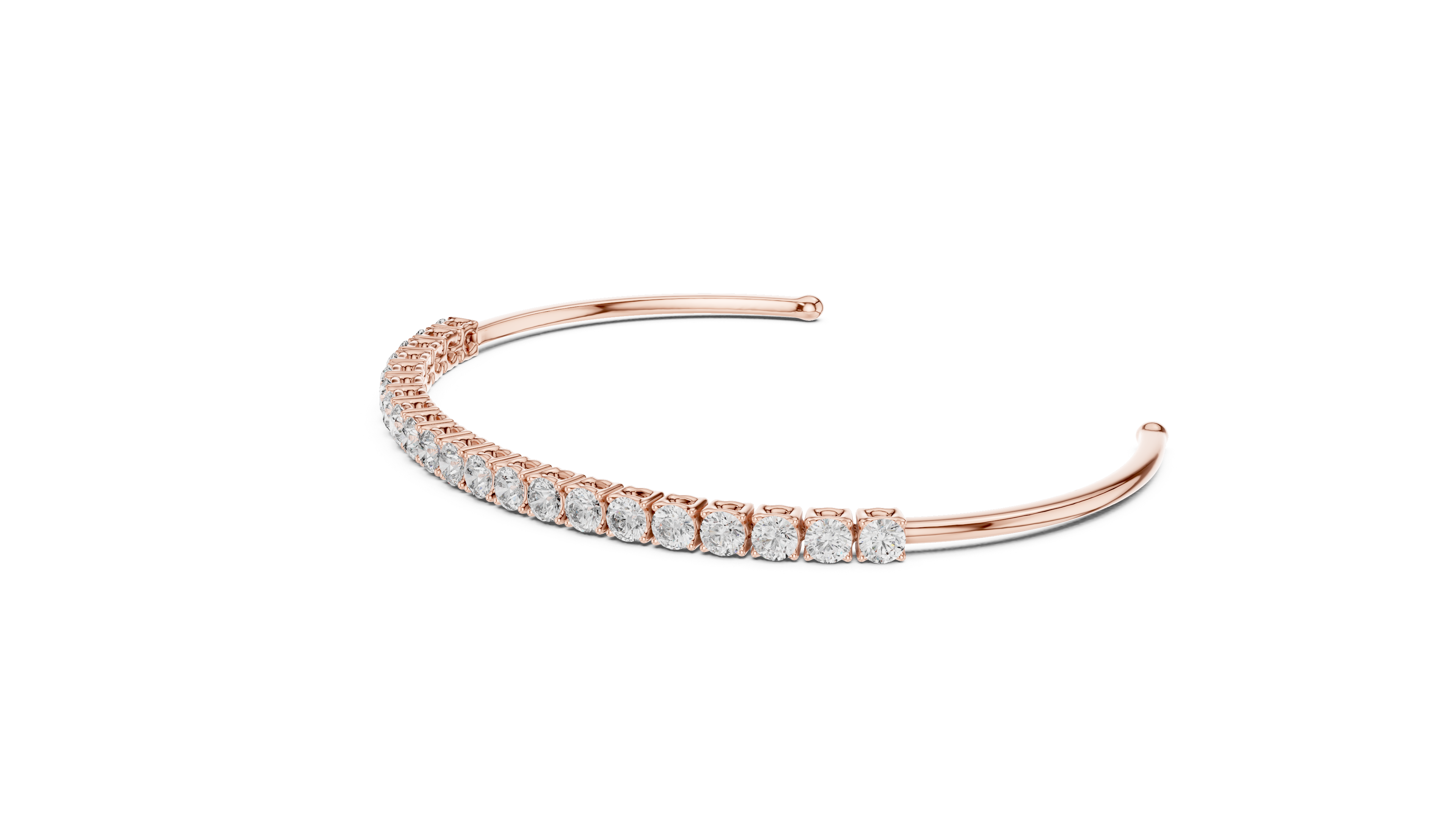 Open Diamond Cuff Bangle