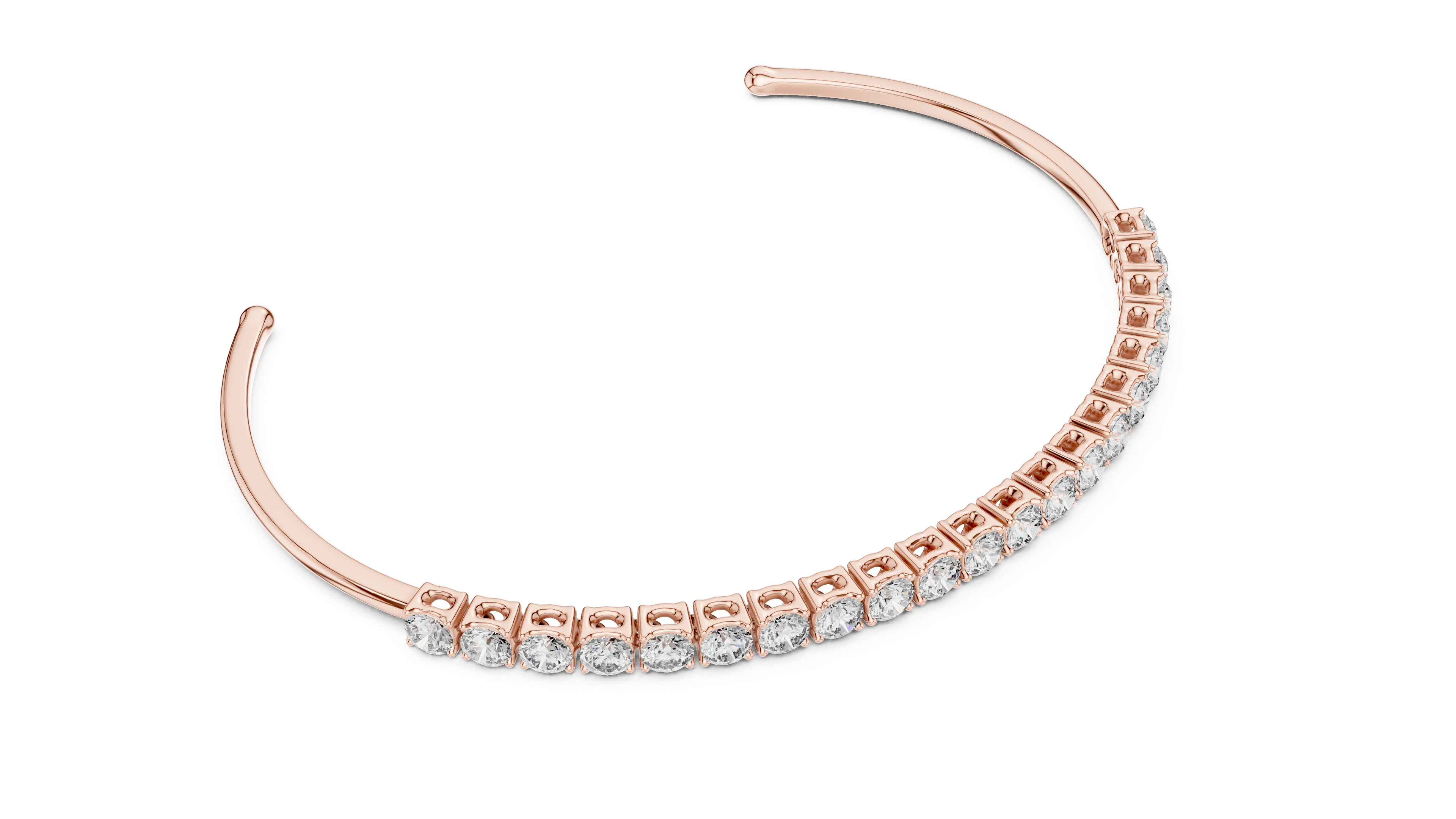 Open Diamond Cuff Bangle