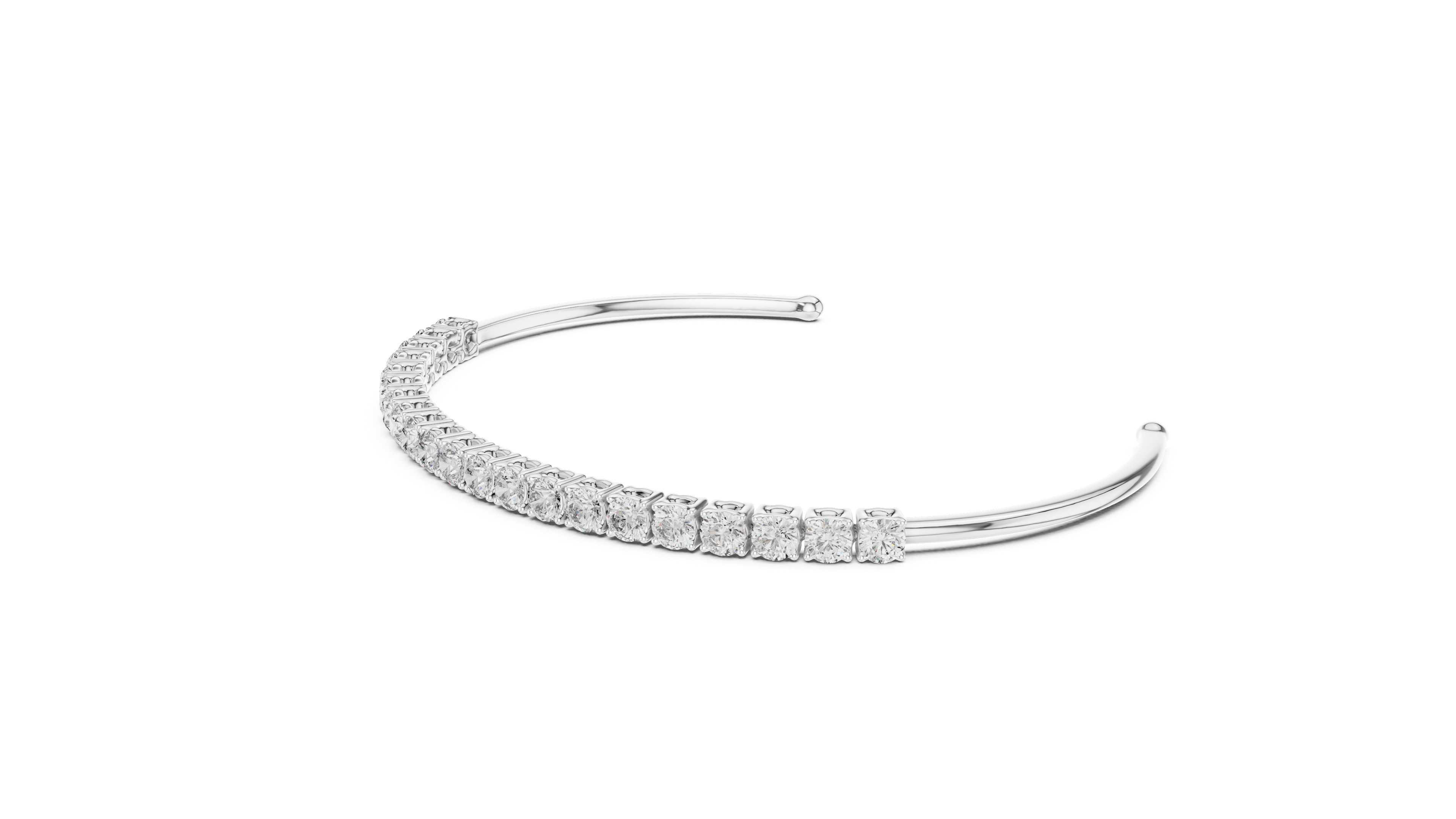 Open Diamond Cuff Bangle