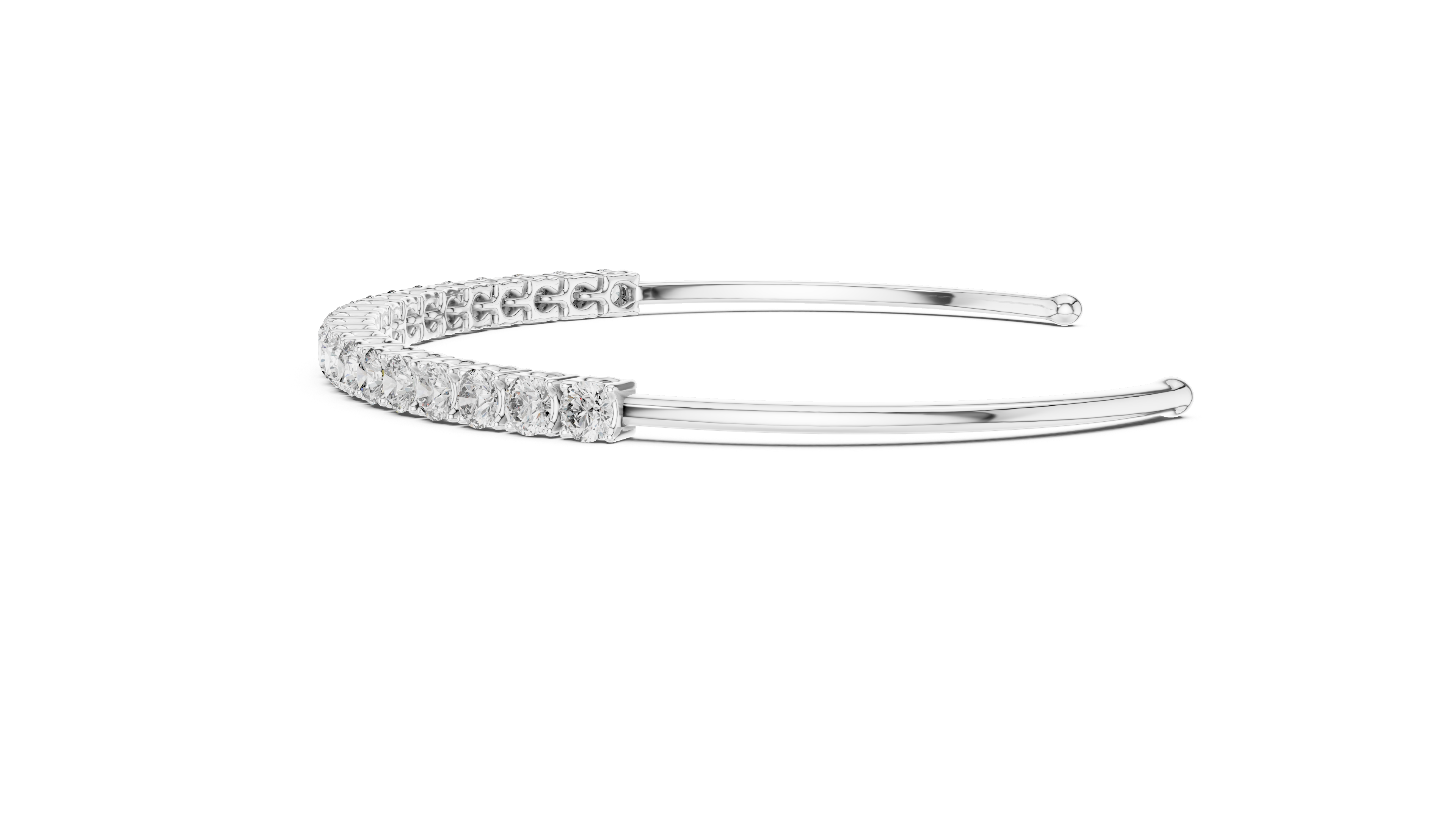 Open Diamond Cuff Bangle