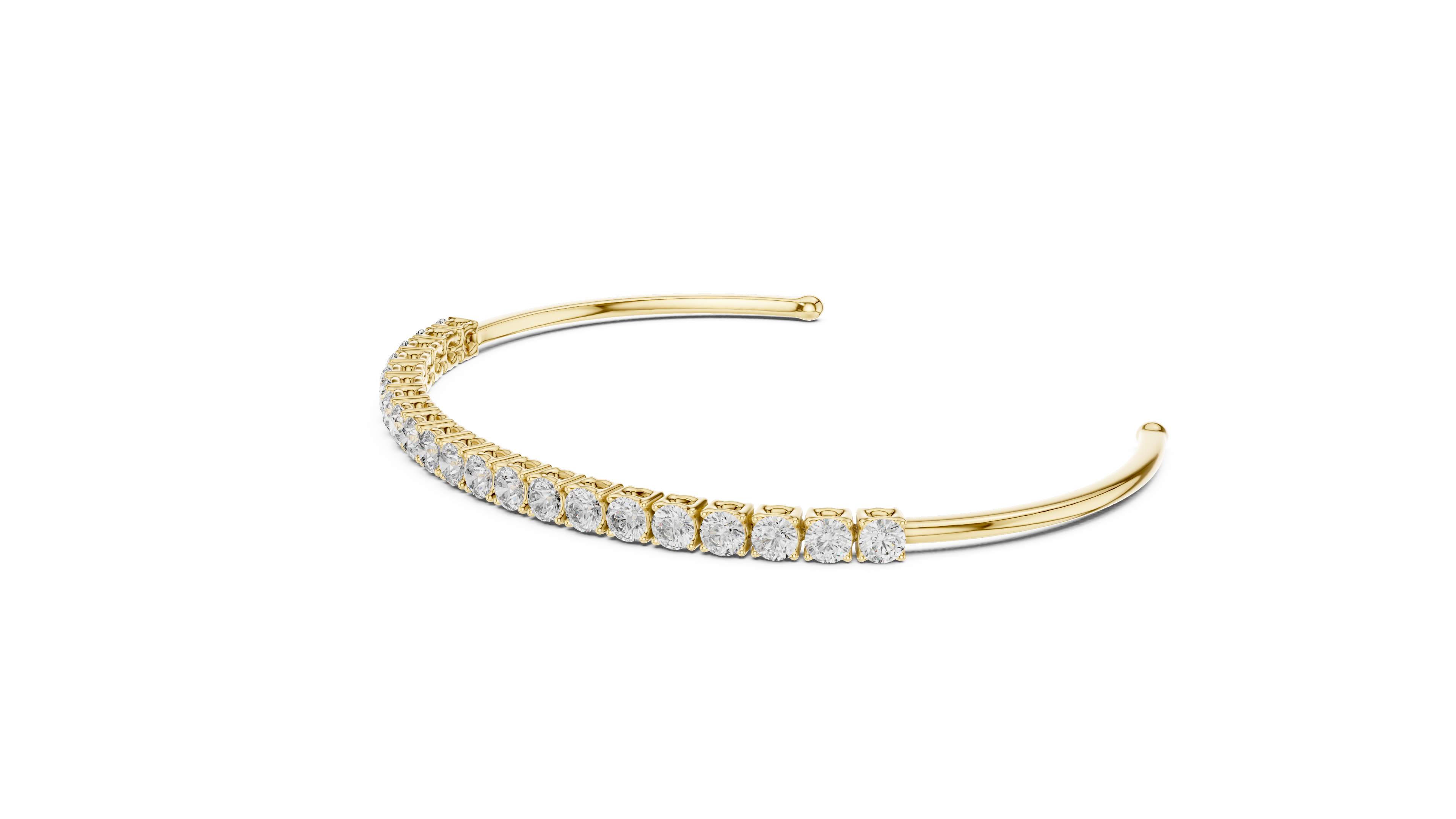 Open Diamond Cuff Bangle
