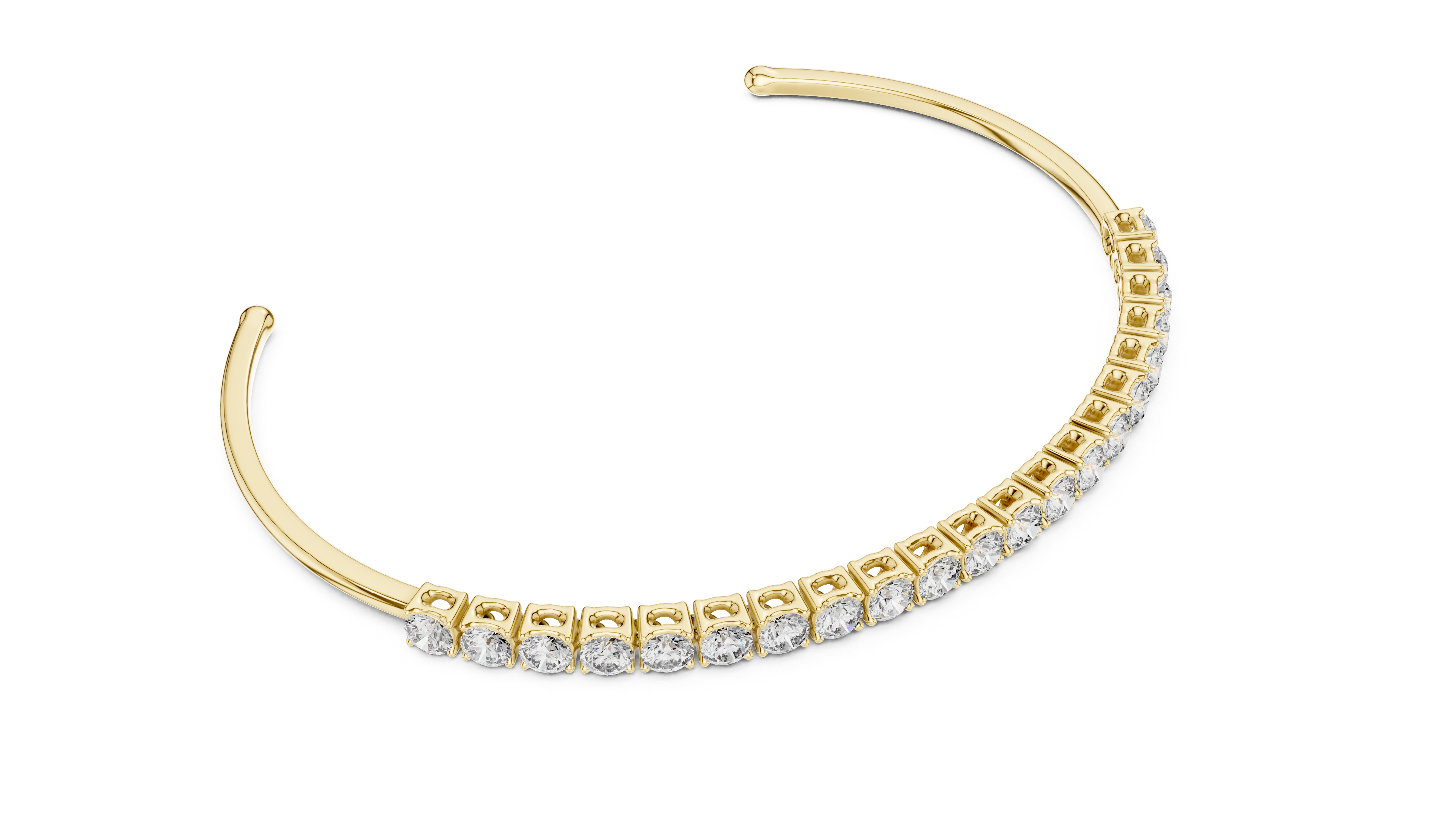 Open Diamond Cuff Bangle