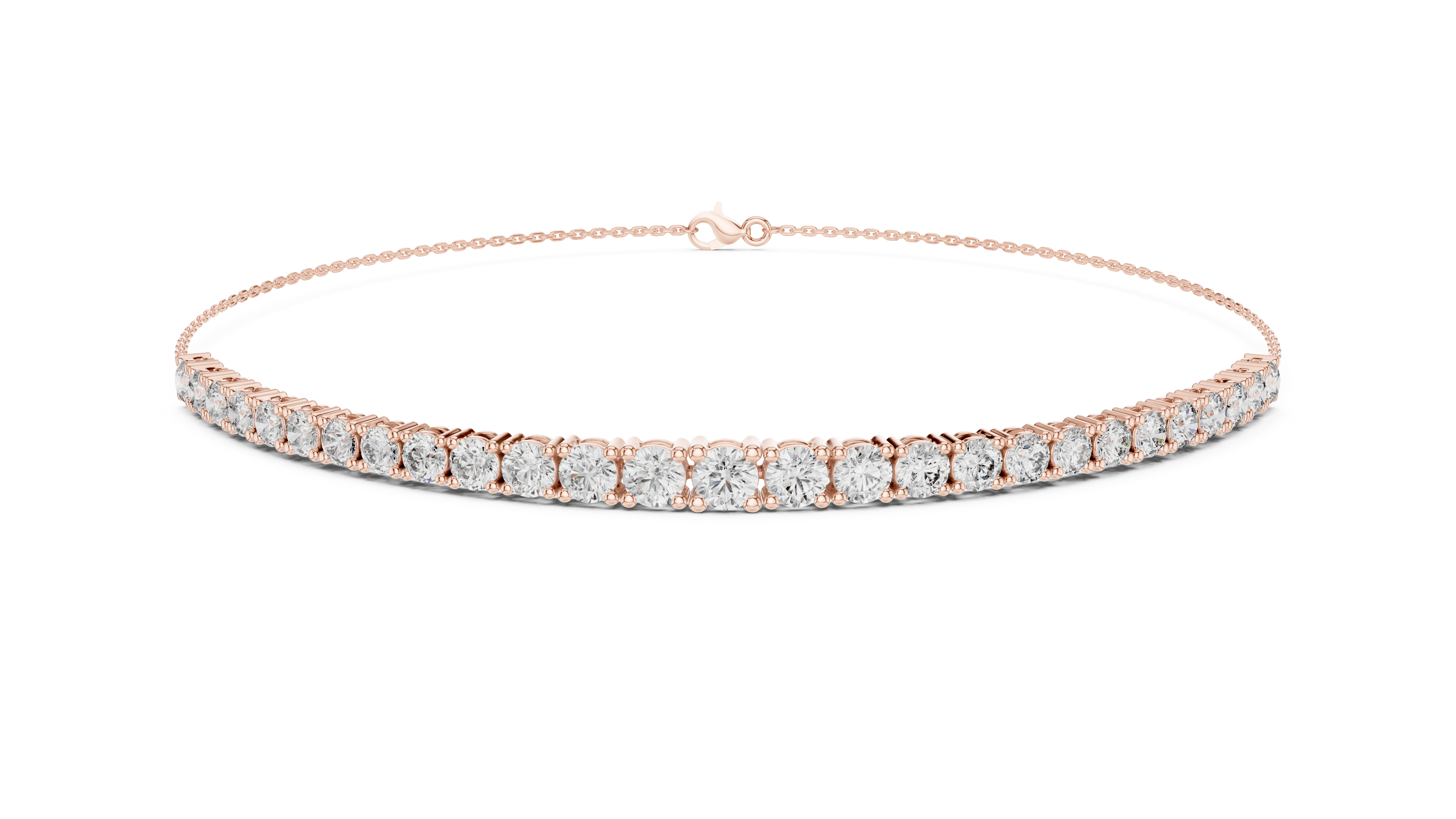 Graduated Diamond Line Bracelet
