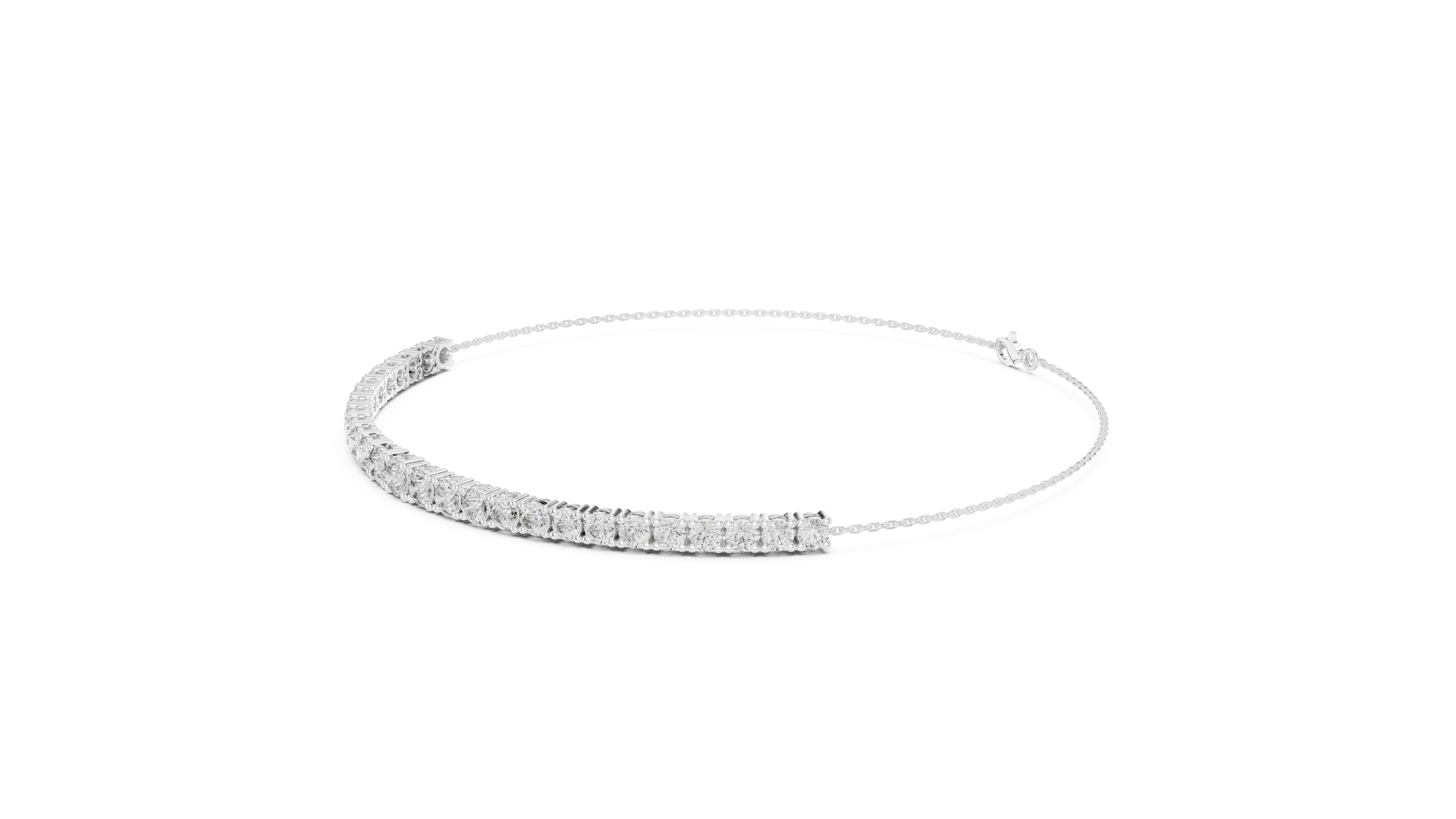 Graduated Diamond Line Bracelet