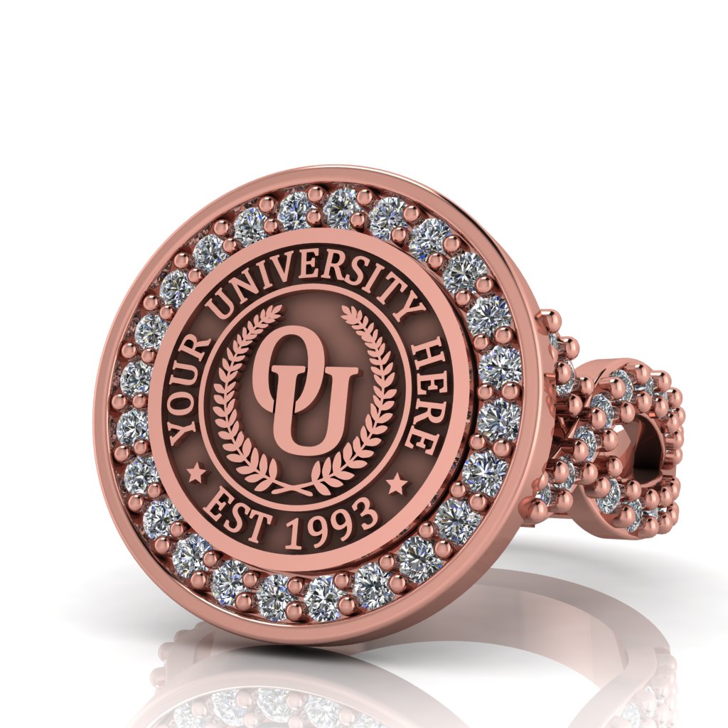 Agonisch | Infinity Pave Band Custom Collage Ring