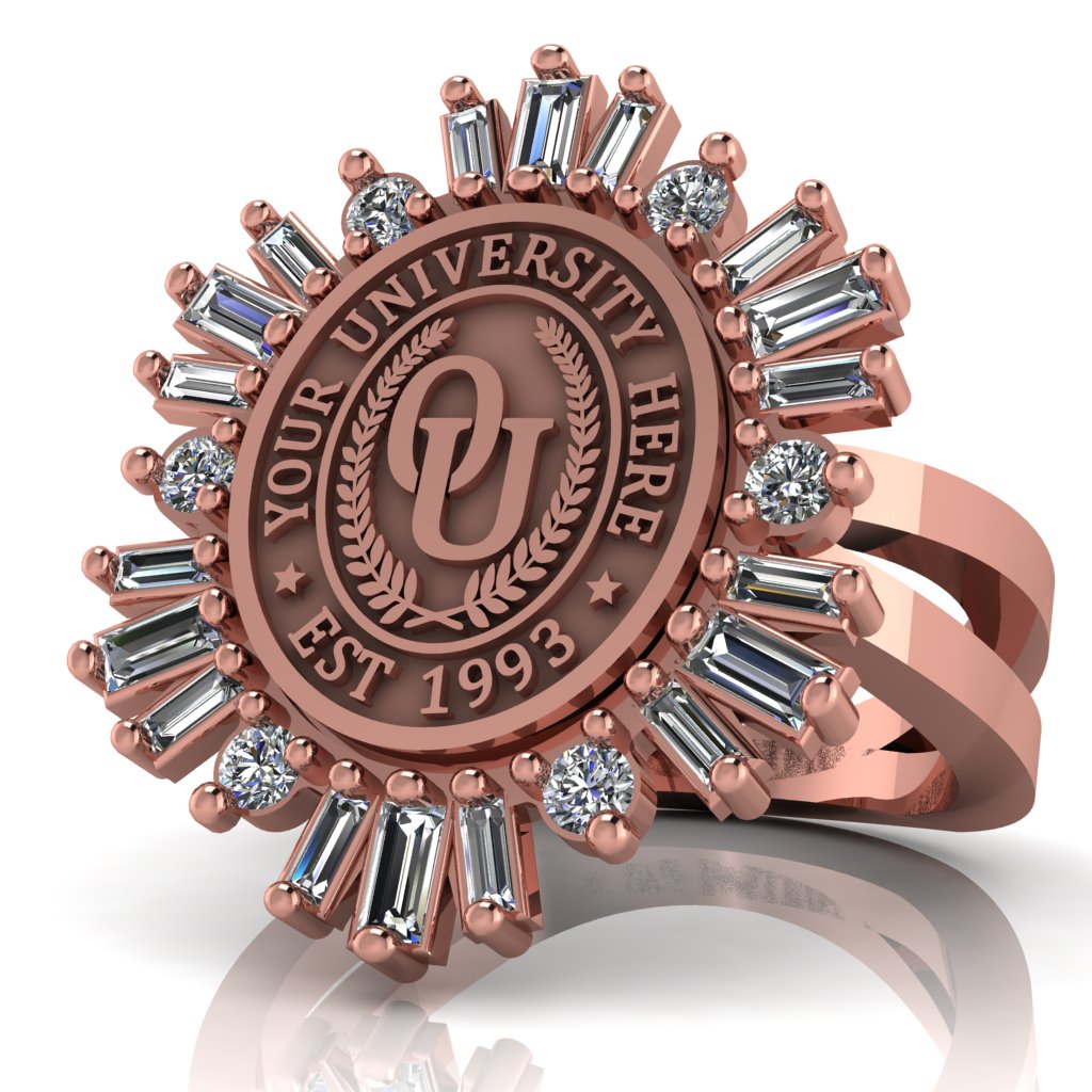 Tramontana Oval | Knife Edge Band Custom Collage Ring