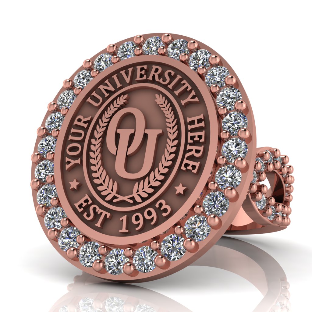 Circum Oval | Infinity Pave Band Custom Collage Ring