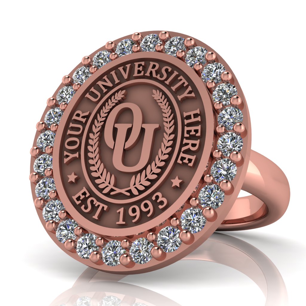 Circum Oval | Classic Dome Band Custom Collage Ring