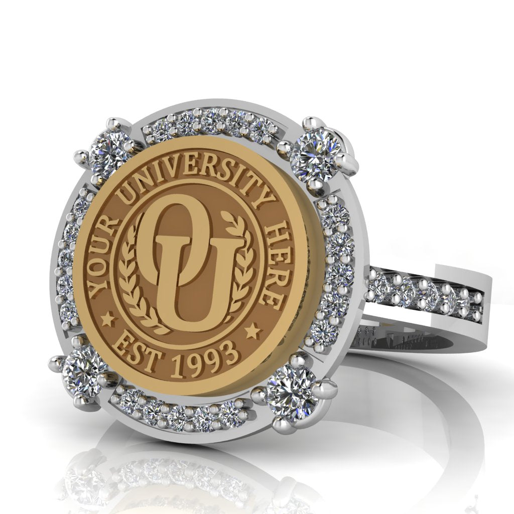 F-Sparkles | Channel Core Band Custom Collage Ring