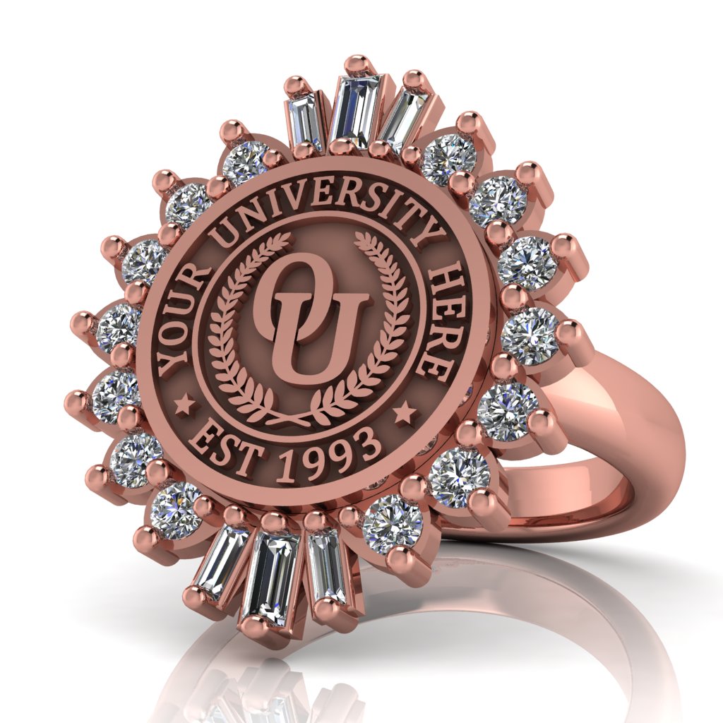 Seren | Classic Dome Band Custom Collage Ring