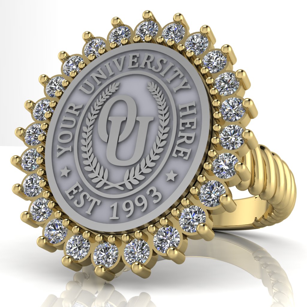 Serku Oval | Rope Core Band Custom College Ring