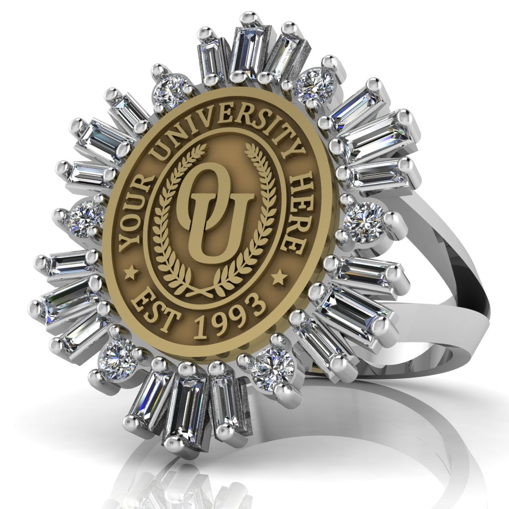 Tramontana Oval | V-Frame Band Custom College Ring