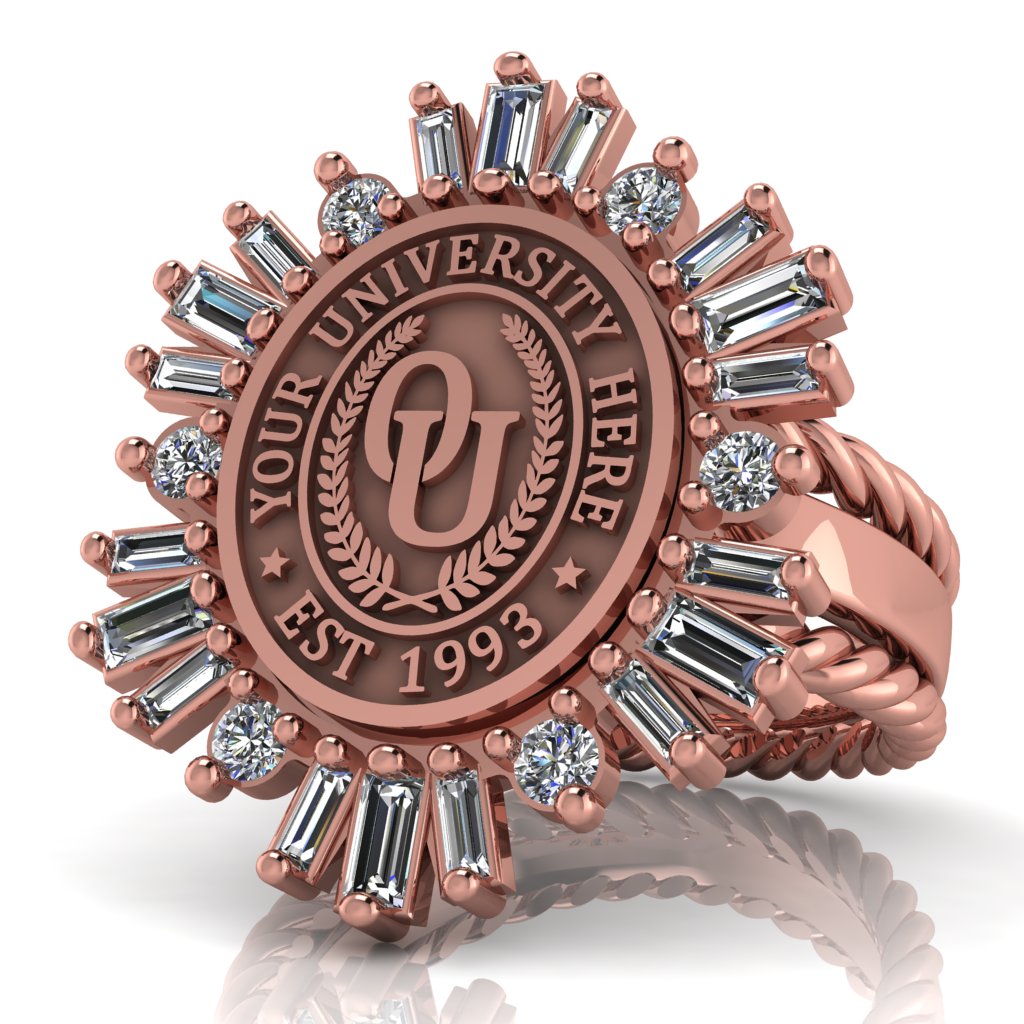 Tramontana Oval | Rope Edge Band Custom Collage Ring